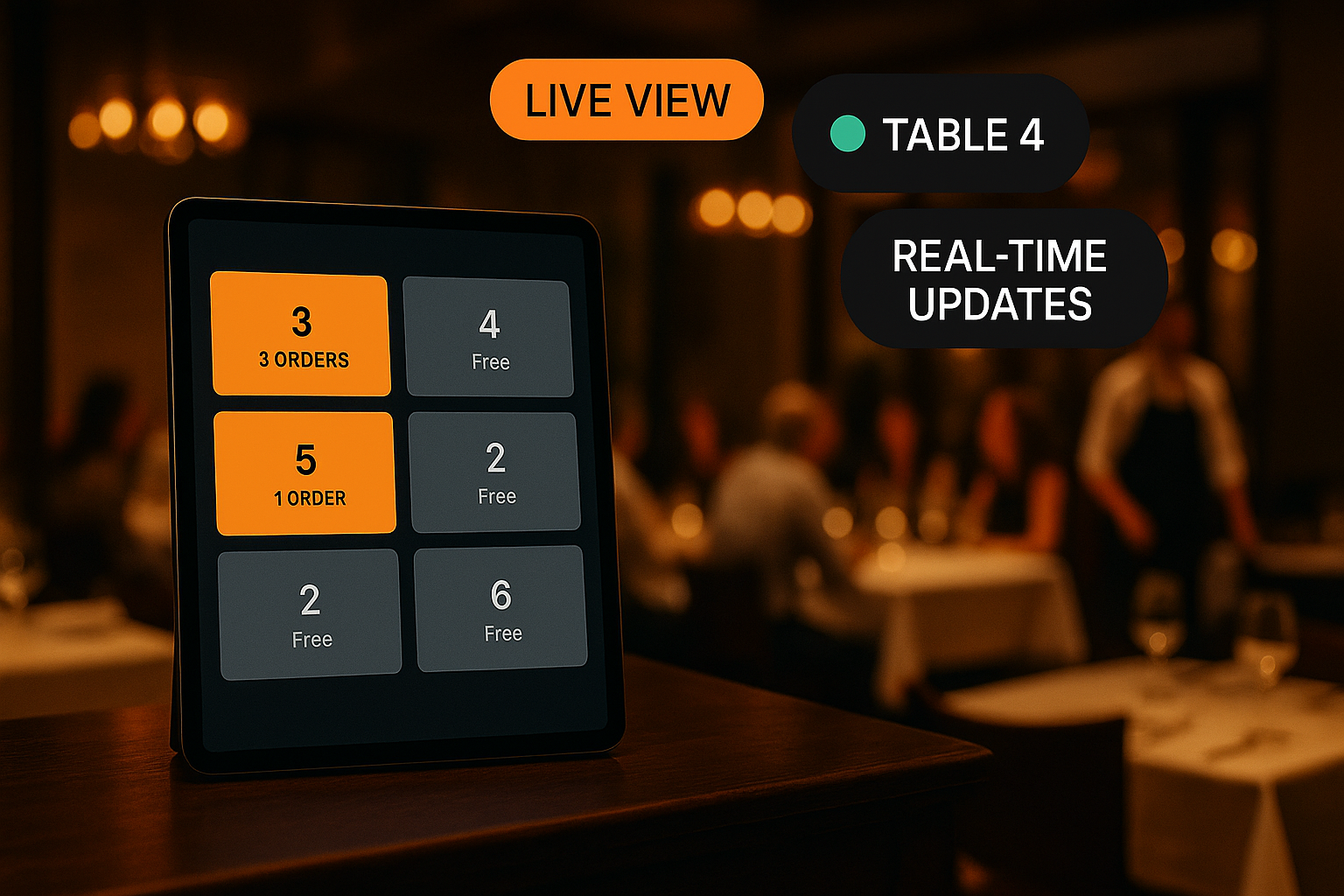 Waiter Management — Users, Shifts, Sections & Table Assignments — Create waiter accounts per venue, run shifts, group tables into sections, and assign servers to specific tables or entire sections — all in one place, live on every device.